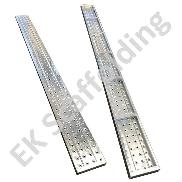 บอร์ดโลหะชุบสังกะสี HDG Scaffolding Deck Steel Plank