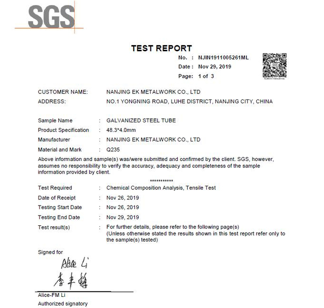 Scaffolding Tube SGS 01