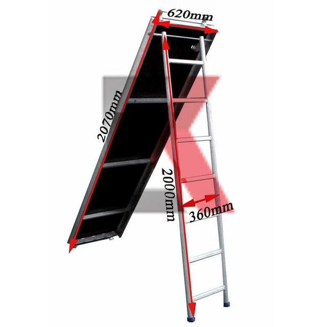 กระดานนั่งร้านอลูมิเนียมโลหะนั่งร้านสำหรับการก่อสร้าง