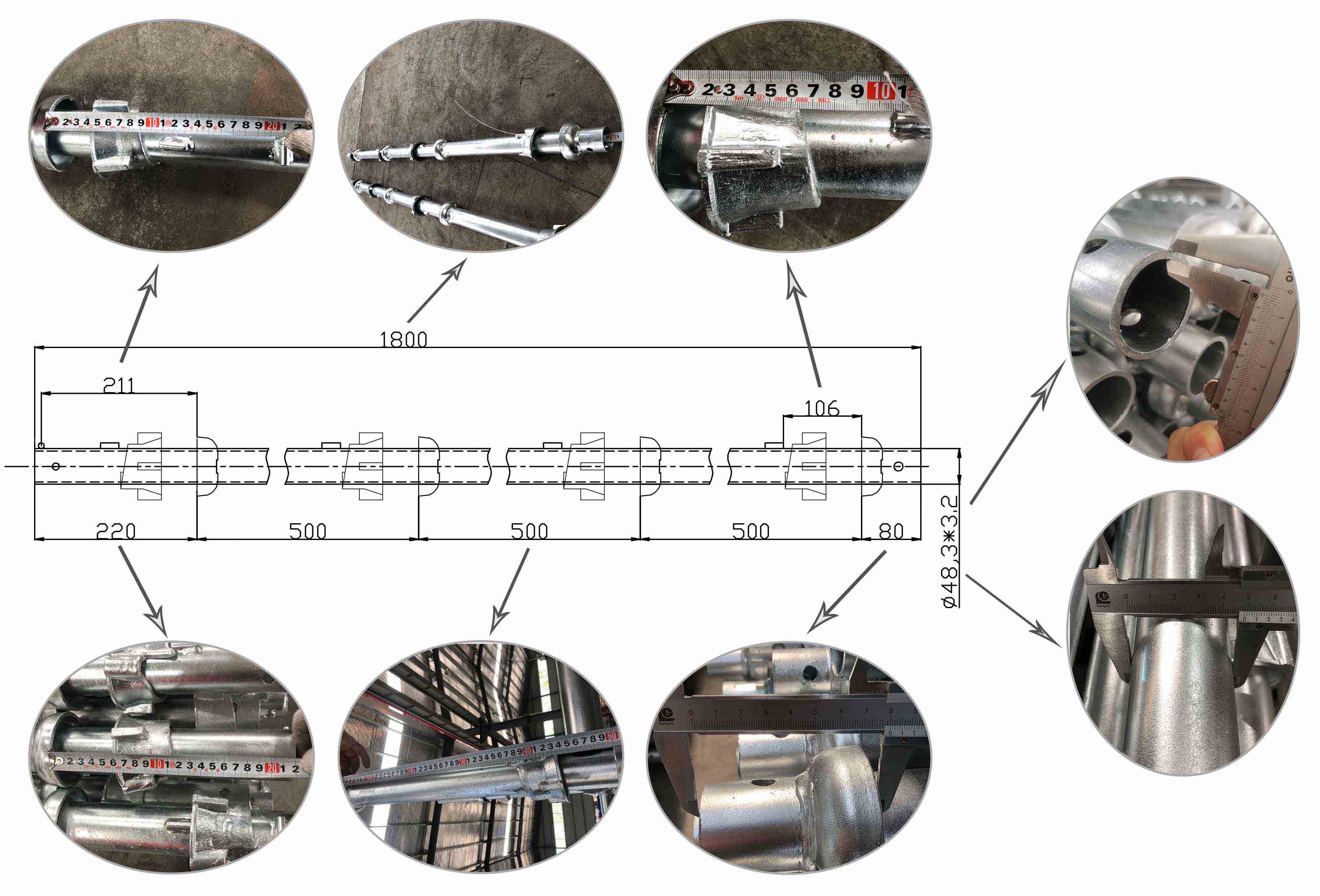 การตรวจสอบนั่งร้าน Ek Cuplock