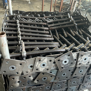 แจ็คฐานสกรูที่เป็นของแข็งที่ปรับได้สีดำ 