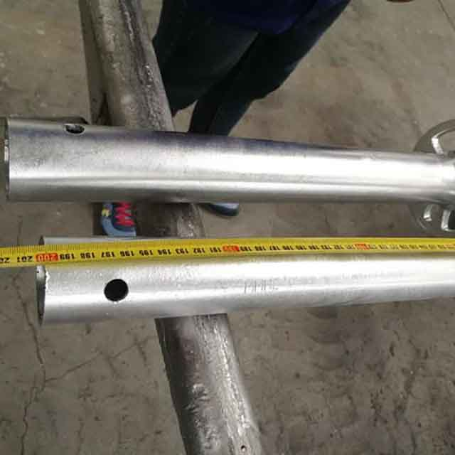 Galvanized HDG ringlock scaffolding มาตรฐานแนวตั้ง